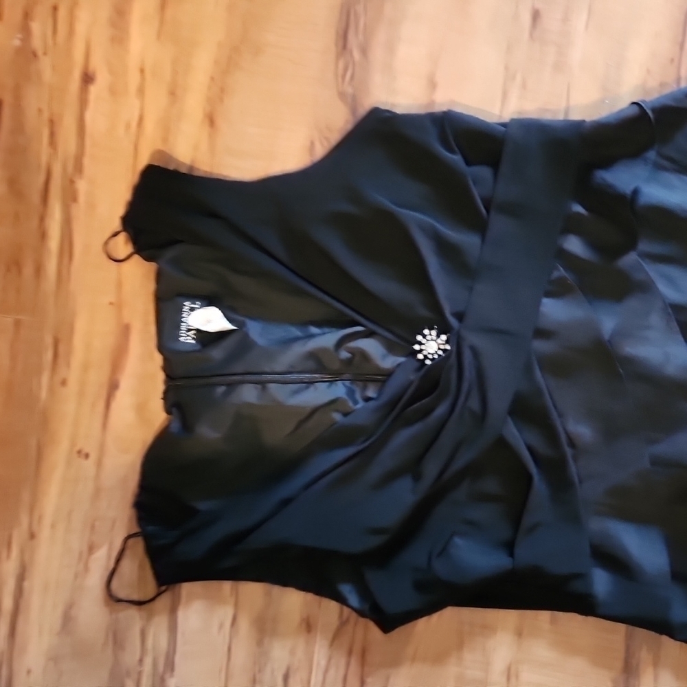 Adrianna Papell black sleeveless dress 8 - Picture 6 of 6
